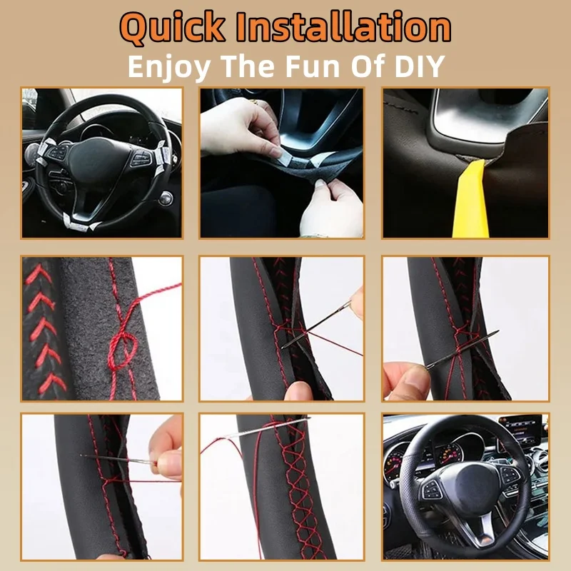 Car Steering Wheel Cover For J - огляд і ціна Car Steering Wheel Cover Anti Slip Breathable