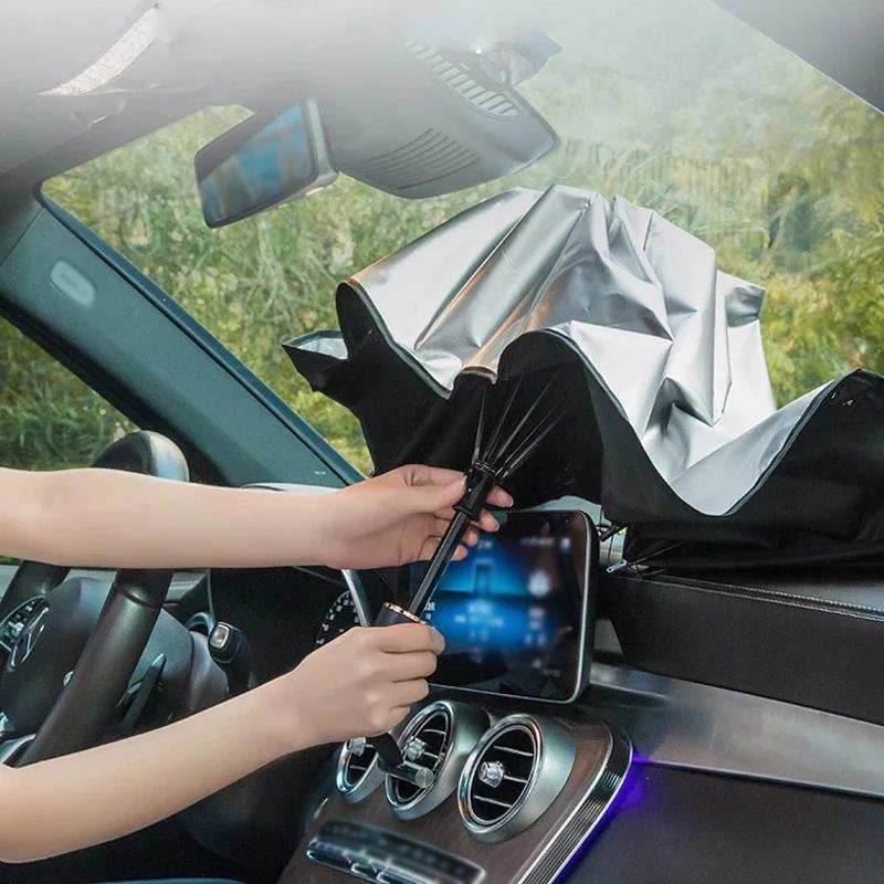 Multi Purpose Convenient Folda - огляд і ціна Car Sunshade Windshield Umbrella Foldable