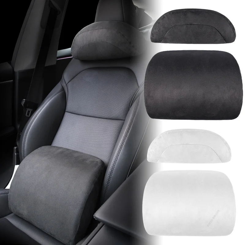 For Tesla Model Y/3 Car Neck P - огляд і ціна Memory Foam Car Neck Pillow Lumbar Support