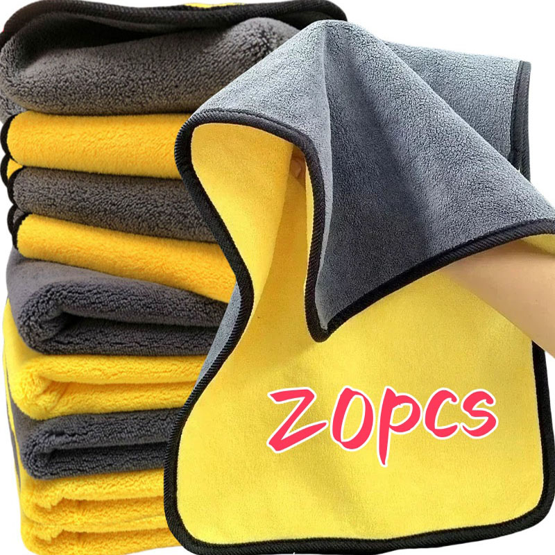 1/20pcs Thicken Microfiber Clo - огляд і ціна Microfiber Car Drying Towel Super Absorbent