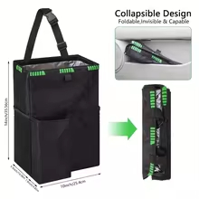 Black Car Waterproof Trash Bag - огляд і ціна Waterproof Car Trash Can With Lid