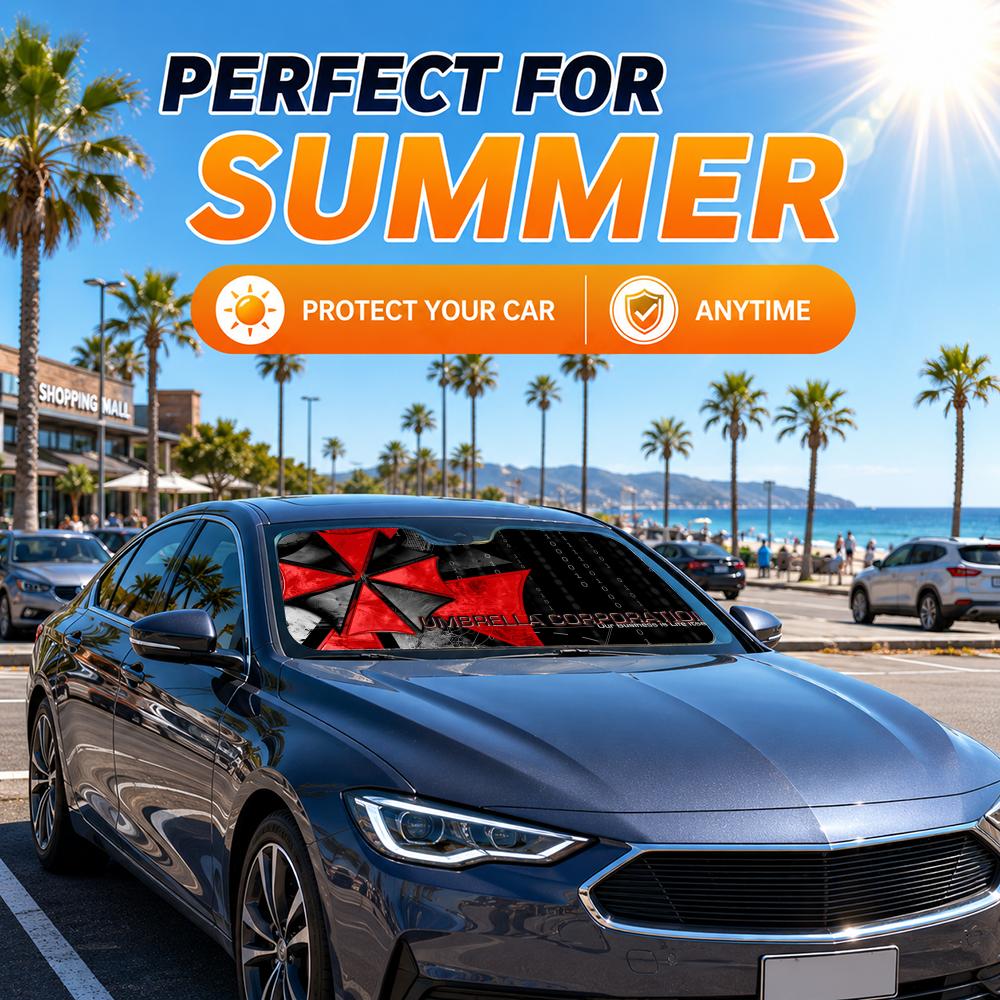 Horror Movie Umbrella Sun Viso - огляд і ціна Car Sunshade Windshield Umbrella Foldable